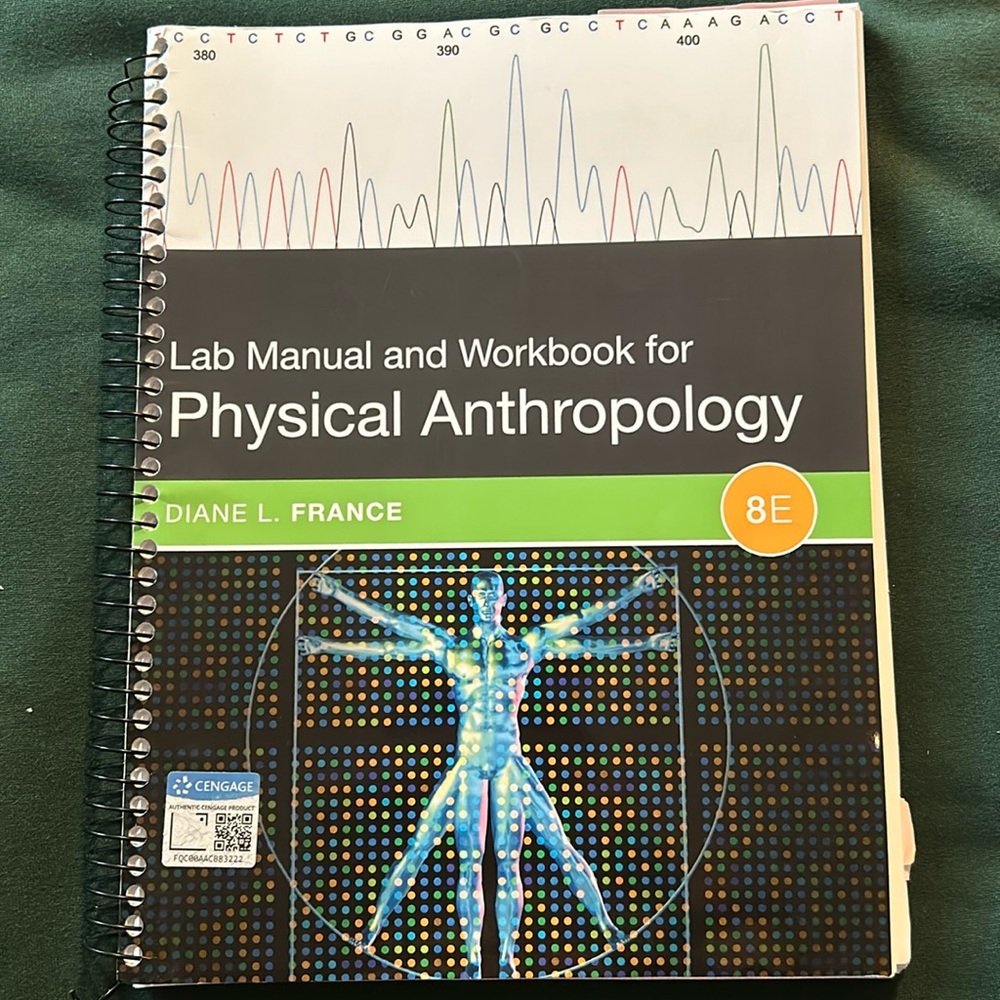 Lab Manual and Workbook for Physical Anthropology 8th Edition Diane L France
